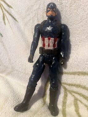 Marvel Captain America Action Figure - Blue, Red & White Kids Toy